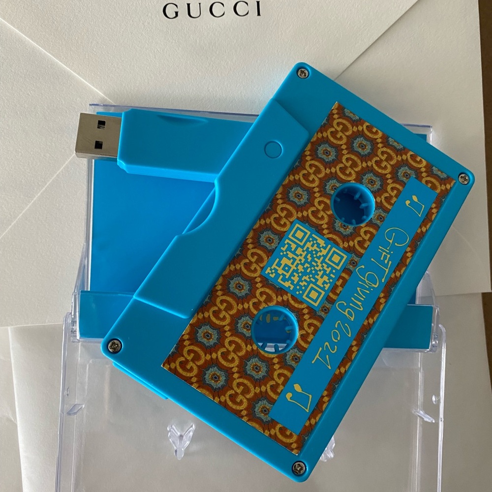 Gucci Vibrant Blue and Orange USB Cassette